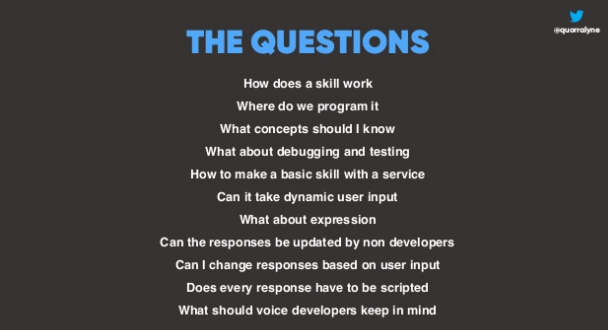 Developer Questions on screen